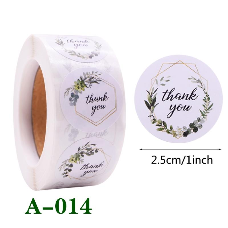 500pcs Round Labels Thank You Gift Sealing Sticker Kraft Paper Candy Gift Box Bag Wedding Holiday birthday party decoration tags