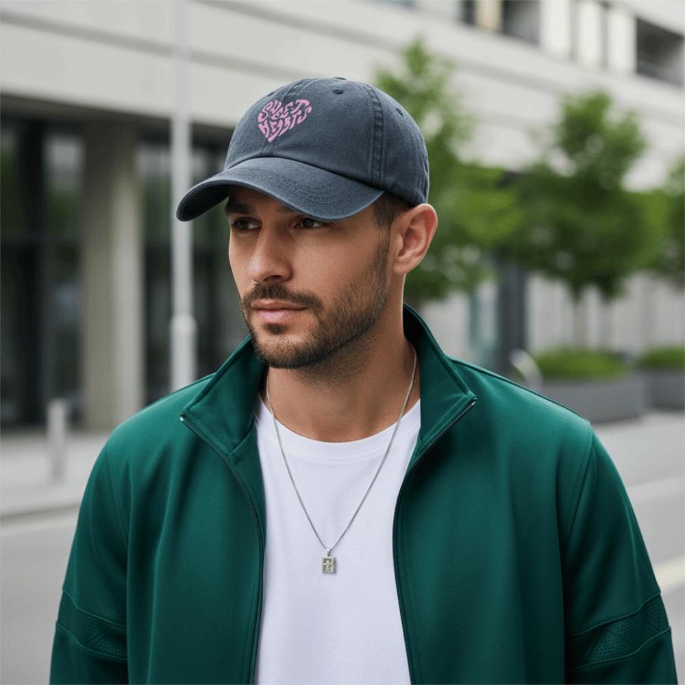 Sweet Heart Printed Visor Baseball Cap For Man Women Hiking Fishing Vacation