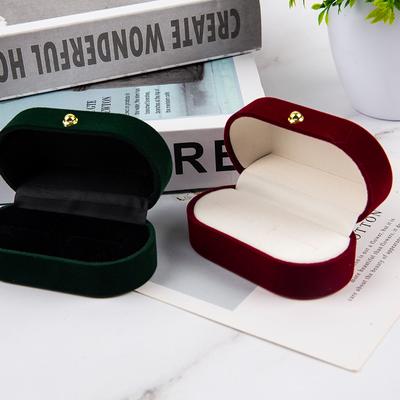 Velvet Trinket Box Ring Box Jewelry Organizer Double Rings Boxjewelry Box