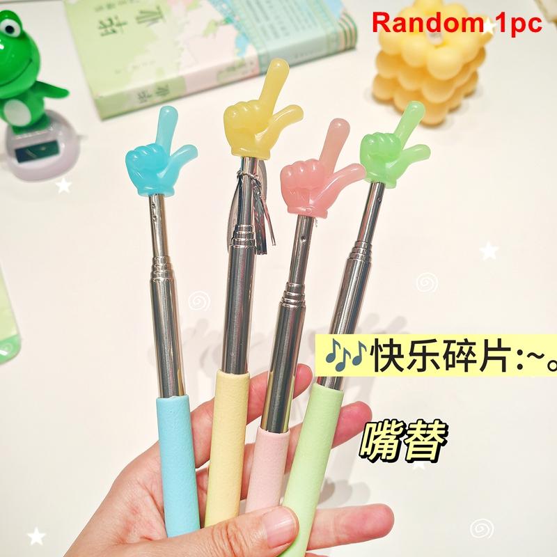 Telescopic Luminous Finger Reading Pointer Retractable Teacher Reading Sticks Whip Stick Children Early Teaching Supplies