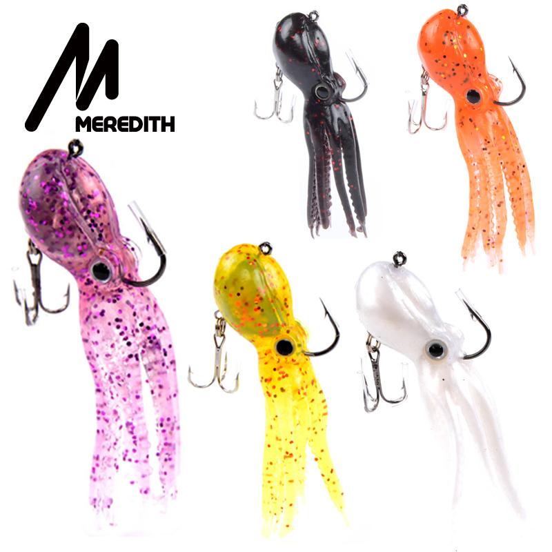 MEREDITH Package Lead Fishing Lure 23g 9cm Long Tail Soft Octopus Artificial Silicone Soft Bait