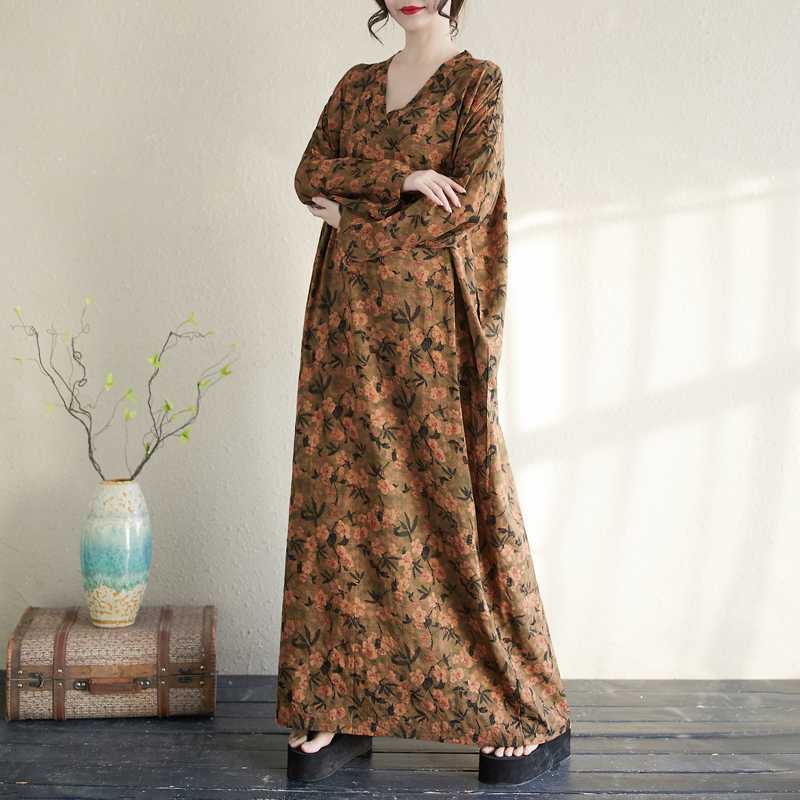 

Женское длинное платье с широким поясом One Size