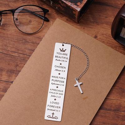 New Metal Engraved Bookmarks Stainless Steel Book Markers for Book Lovers Durable Page Holders Holiday Gifts for Book Enthusiast
