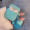 Ins Silicone Earphone Case For Airpods 1/2/3/4 Wireless Earphone Protective Cover For Airpods Pods 2 With Love Heart Keychain