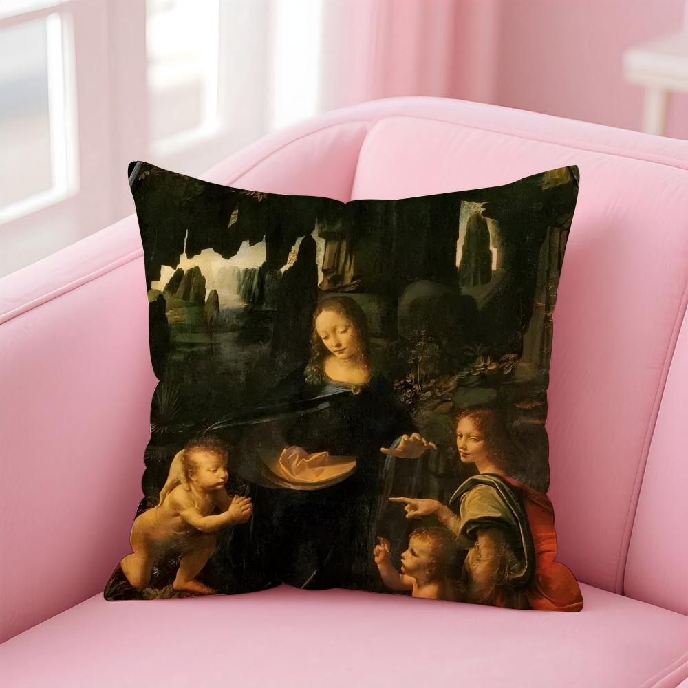 PPiero Da Vincis Cushion Cover Pillow Case Ultra Soft Skin Friendly Fabric Cloud Like Comfort Concealed Zipper