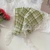 Multicolor Lace Hair Scarf French Pastoral Style Crochet Triangle Headscarf  Spring Outing