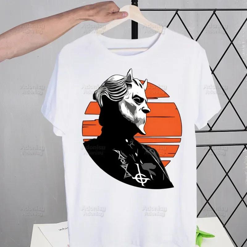 Ghost Band Hard Rock Band Harajuku Men's Tshirt Unisex Short Sleeve T Shirt Casual Ghost B.C. Heavy Metal T-shirt Male Tops
