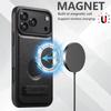 Vintage Oil Wax Leather Phone Case for iPhone 17 Pro Max Air 16 Plus 15 14 13 12 Pro Invisible Bracket Magnetic Charging Cover