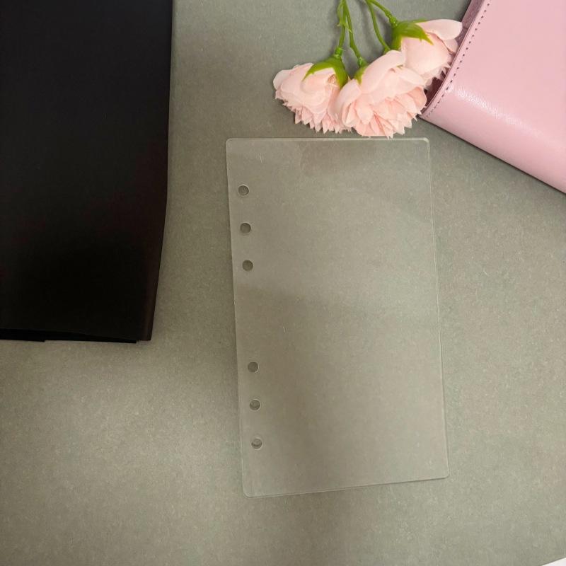 A6 Frosting Thick line Acrylic Loose Leaf Binder Cover DIY Account Book Journal Planner Office Stationery Supplies