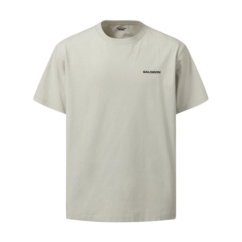 Salomon Mountain Goat Outdoor Cool Comfort Crew Neck Short Sleeve T-Shirt Unisex Tops Worm-Gray C28023