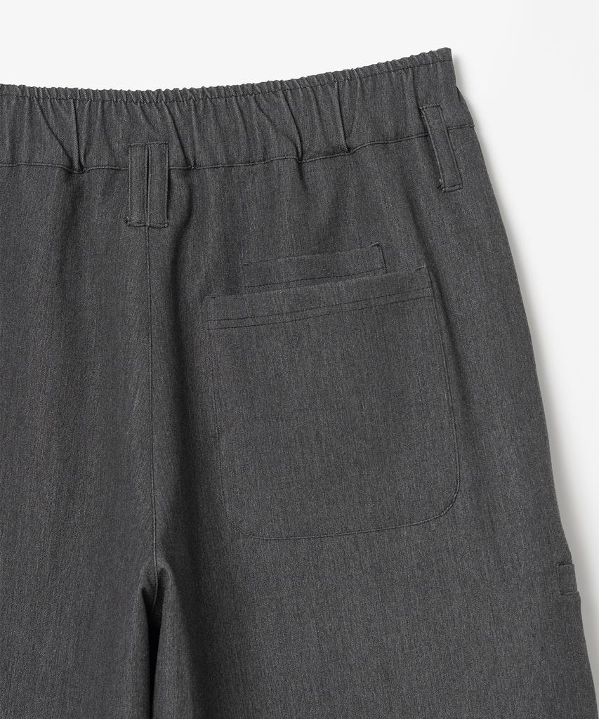 MILLO WOMEN Layered Wide Trousers [Charcoal Gray]