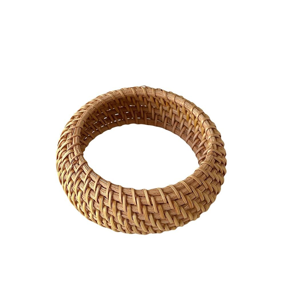 Simple Rattan Woven Bracelet Classic Bohemian Braided Bracelet Creative Ethnic Style Bangle  Beach