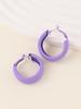Vibrant C-Shaped Candy Color Hoop Earrings: Trendy, Cute, and Fashionable for Women