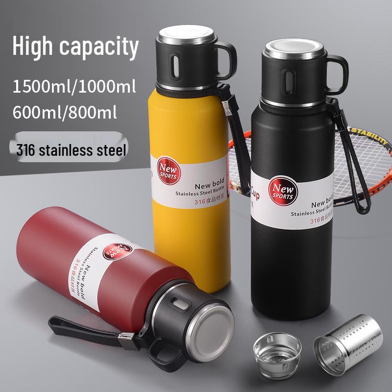 316 Stainless Steel Large-Capacity Insulated Travel Tea Infuser Cup