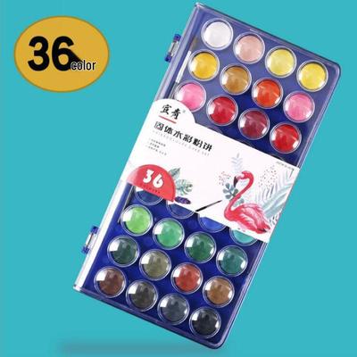 Xuan Qing 12/36 Farben Pastellkreiden: Anfänger Transparente Solide Aquarellfarbe Set mit 28 Farben und Pinsel
