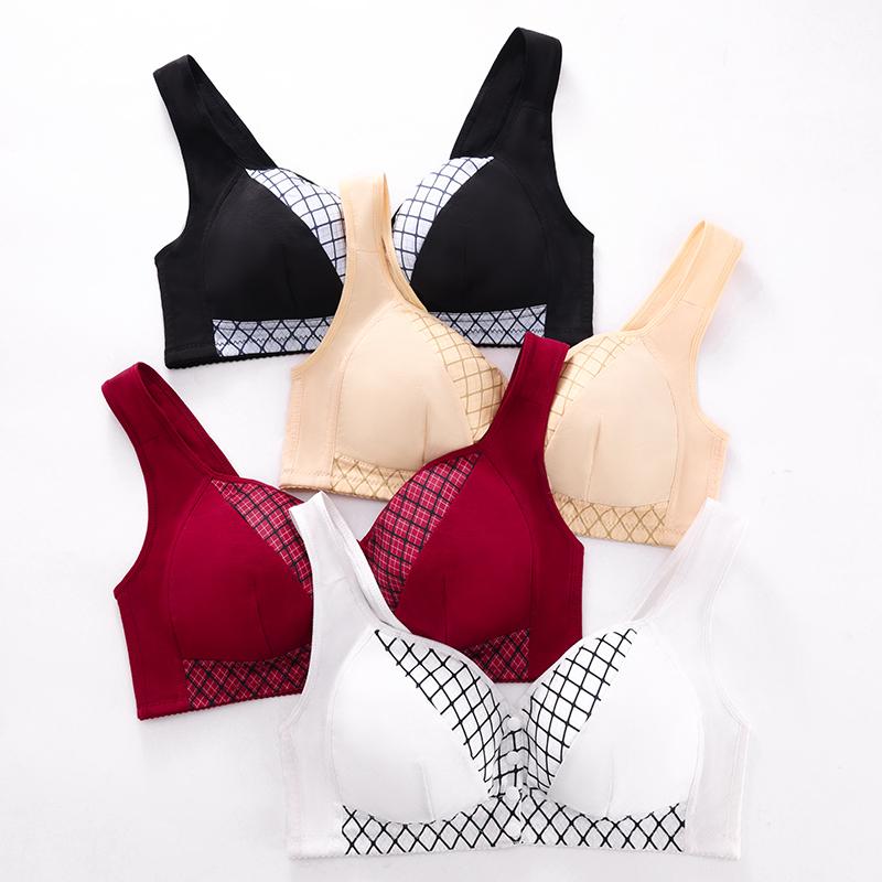 CINOON Women's Sexy Camisole Bra Front Closure Wire-Free Push Up Bra Beautiful Back Comfortable Breathable Bra