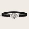 Waist Metallic Ladies Belt With Snap Button Closure For Dresses And Wear Casual