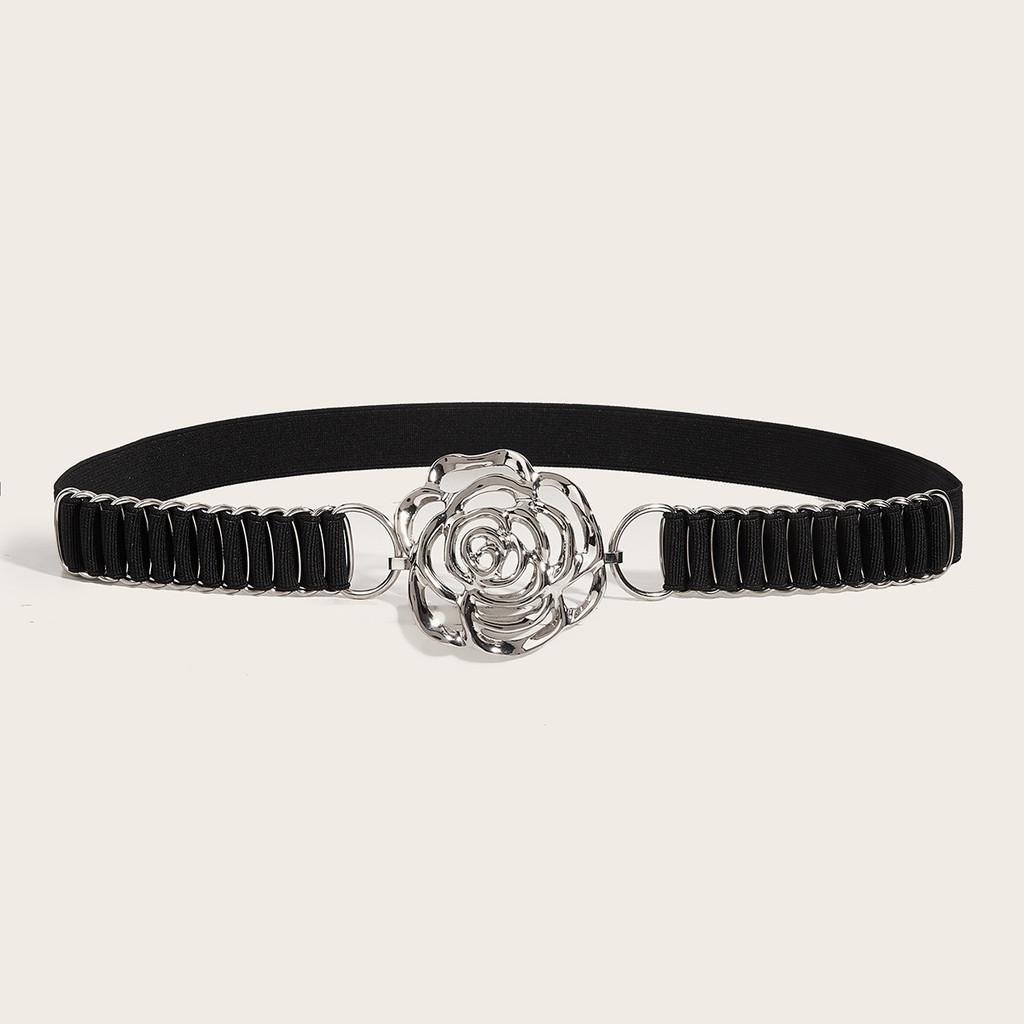 Waist Metallic Ladies Belt With Snap Button Closure For Dresses And Wear Casual