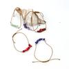Popular Irregular Gravel Rough Stone Woven Wax Wire Bracelet Bohemian Tiger Eye Amethyst Beach Hand Rope B83