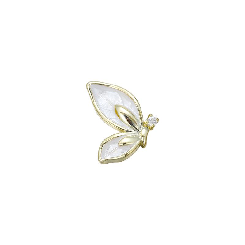 Luxury Zirconia Butterfly Nail Art Ornaments with Diamond Chains - Japanese Style