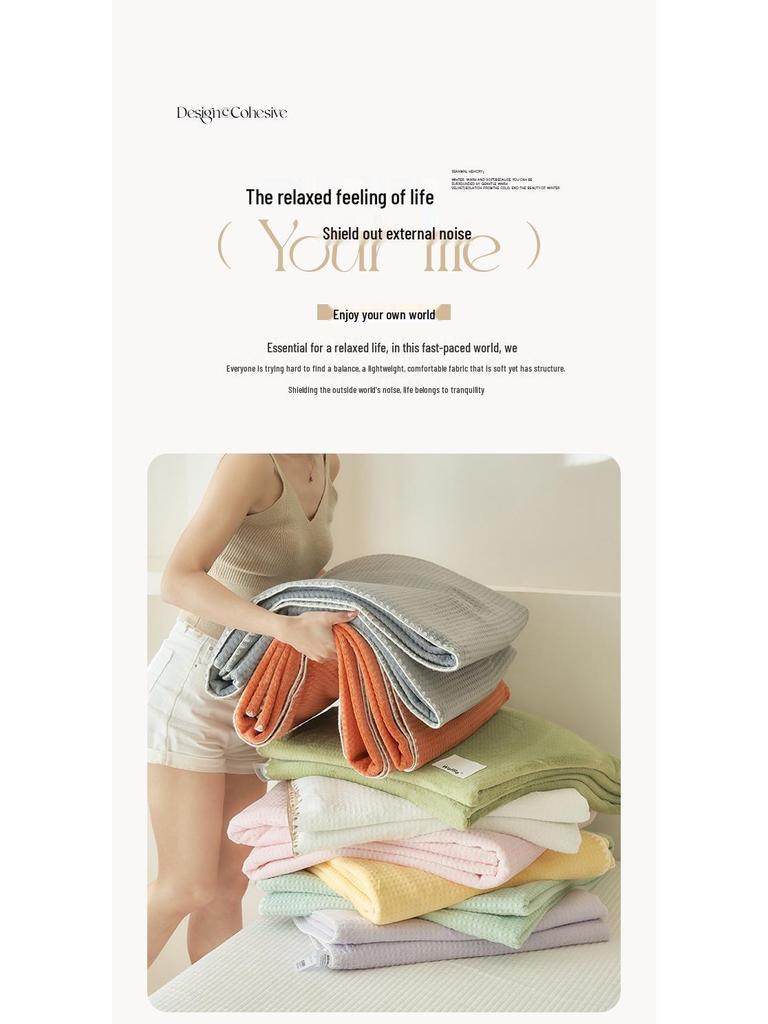 Plush Velvet Waffle Blanket - Thick Winter Throw for Bed, Sofa, or Office Nap.