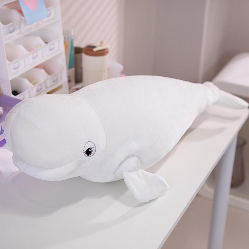Blue Whale Doll Pillow Cushion White Whale Shark Doll Plush Toy Ragdoll Nap Pillow Children's Gift