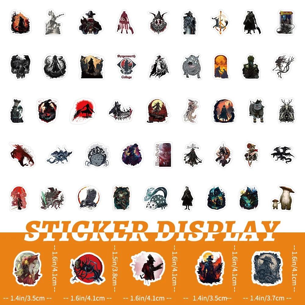10/30/50/103PCS Bloodborne Cartoon Stickers Game Graffiti Decals Kids Toy Scrapbook Luggage Laptop Phone Car Bike Skateboard