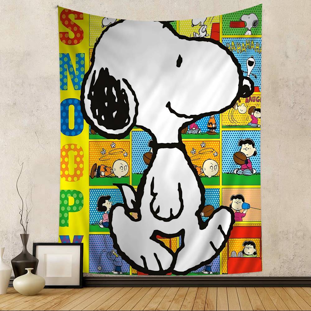 Cartoon Comics S-Snoopy Tapestry Art Printing Japanese Wall Tapestry Anime Wall Hanging Home Decor