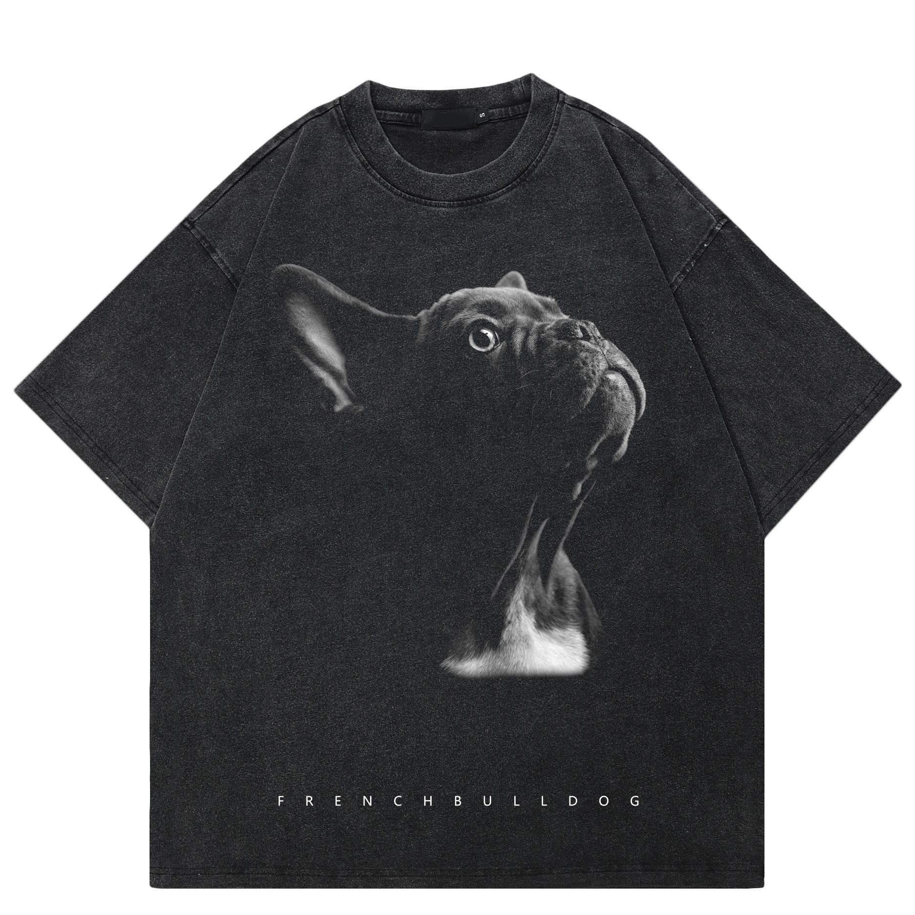 

Новинка 2025 года в уличной одежде, короткие топы в стиле панк Hond Gedrukt Zomer, винтажная футболка S чёрный