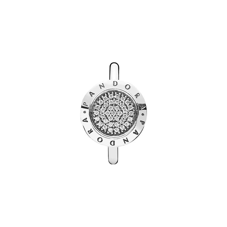 Pandora Letter Engraved Sterling Silver Ring Women ring 190912CZ Box,54