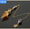 Mixed Aura Natural Spirit Pendulum Crystal Pendant Yoga Gold-plated Buddha Meditation Idea Concentrated Jewelry