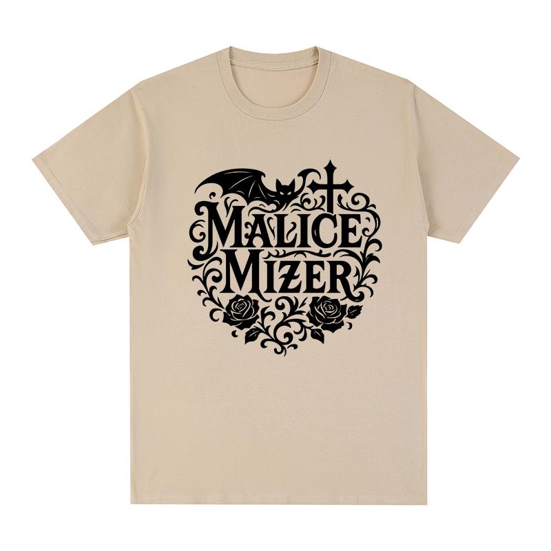 Malice Mizer band Vintage Tshirt Music Rock Comfortable Casual Retro YK Cotton Unisex T shirt New Tee Tshirt Womens Tops