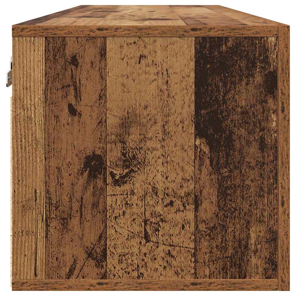 Wall Cabinet Reclaimed Wood Look 80 x 36.5 x 35 cm Engineered Wood