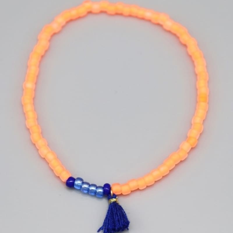BONBEAU Neon Color Point Tassle Beads Bracelet 5 Colors
