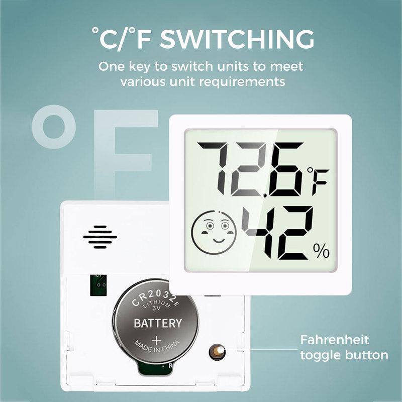 Nuovo Mini LCD Termometro Igrometro Digitale a Motivi Igrometro Elettronico da Interni Sensore di Temperatura Igrometria Misuratore Termometro per la Casa