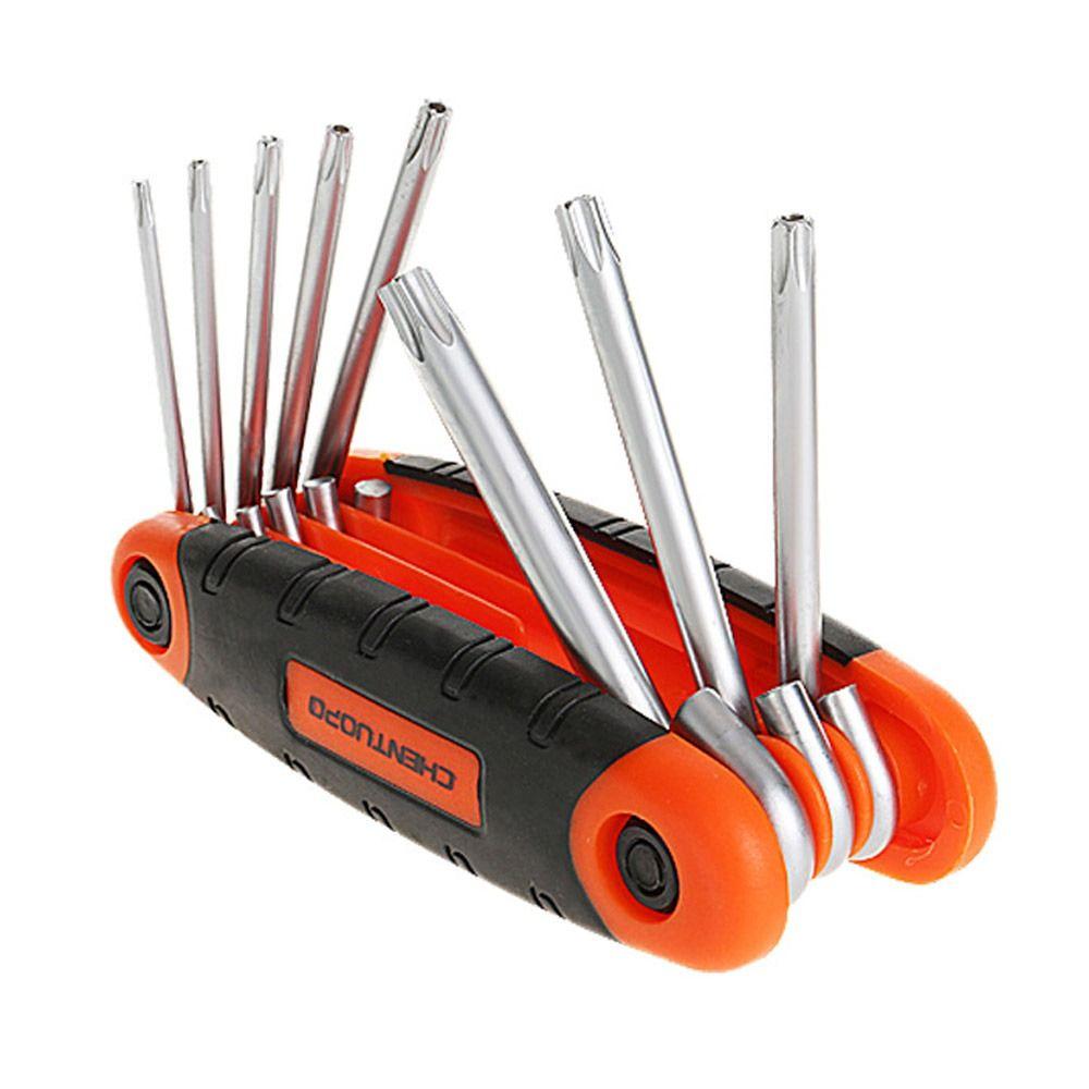 Tragbares Klappbares 8-in-1 Schraubendreher-Set Handwerkzeug Sechskantschlüssel Sechskantschlüssel