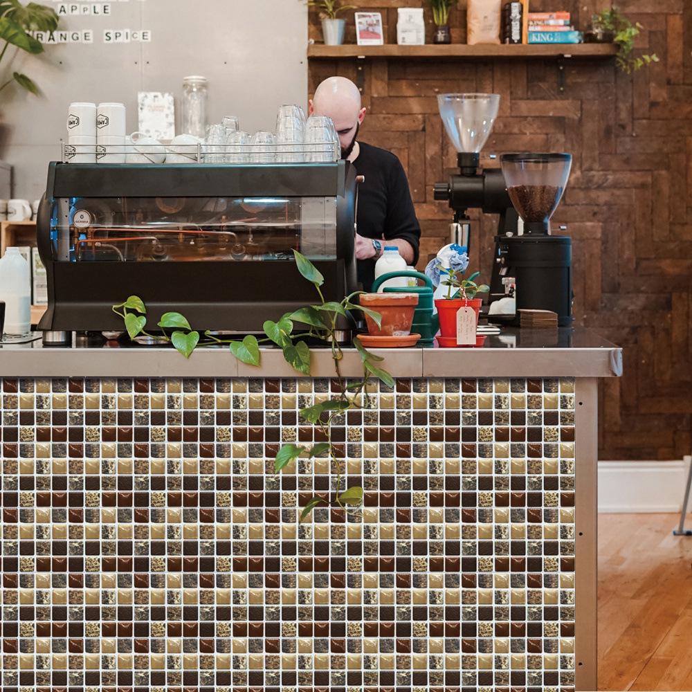 3D Mosaic Crystal Porcelain Tile Sticker - DIY Waterproof Self-Adhesive Wall & Floor Decor