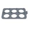 Egg Ring Tray Griddle Egg Ring Tray Silicone Pancake Ring with 6 Detachable Egg Rings for Sandwich