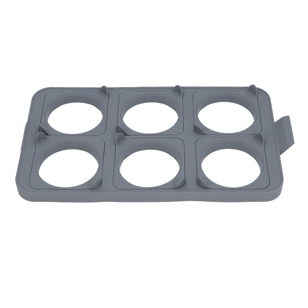 Egg Ring Tray Griddle Egg Ring Tray Silicone Pancake Ring with 6 Detachable Egg Rings for Sandwich
