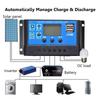 New 10/20/30/40/50/60/100A PWM Solar Charge Discharge Controller LCD Display Dual USB Auto Solar Cell Panel Charger Regulator
