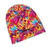 ZLIENSZUS Adult Beanie Hat with Viva Magenta Memphis Style Patterns - Retro Italian Suitable for Layered Outfits, Coffee Walks & Creative Spaces, Fash