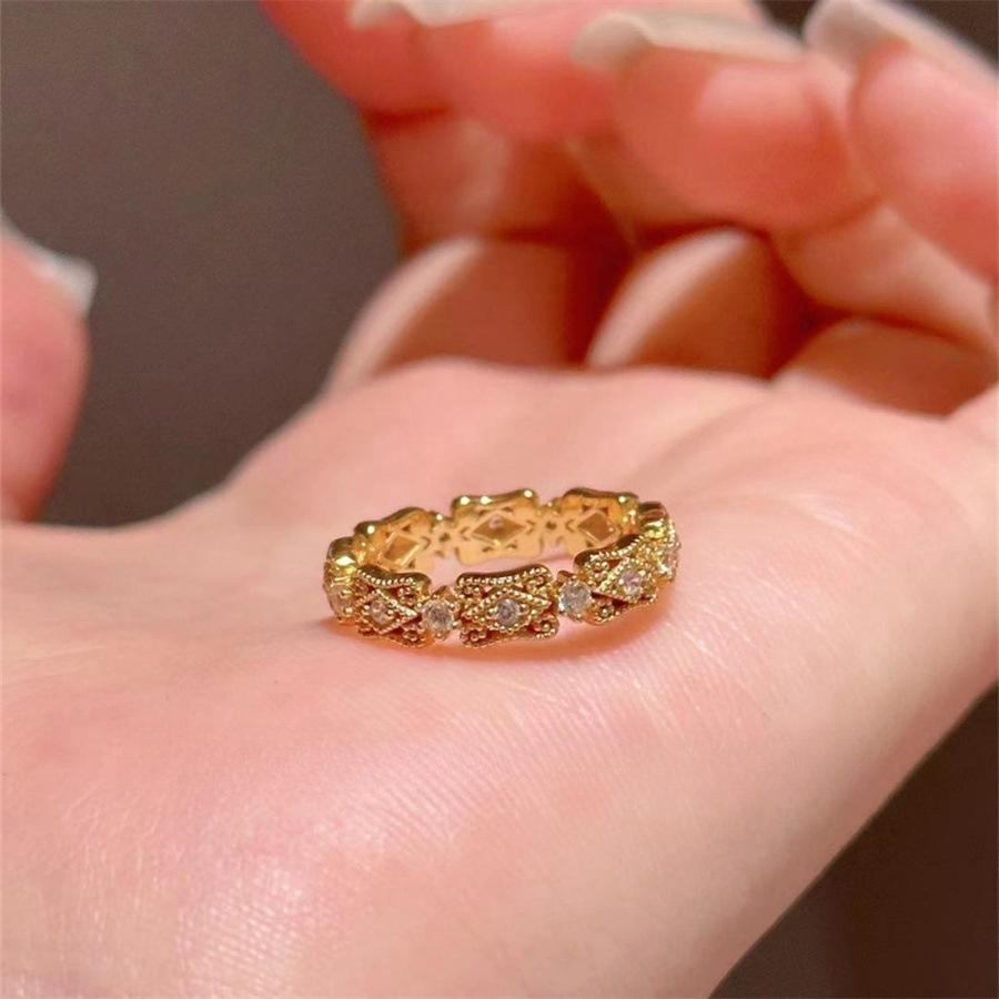 Over 120 Styles Korean style zircon diamond ring women's 925 sterling silver spring and summer niche light luxury high-end index finger ring open ring