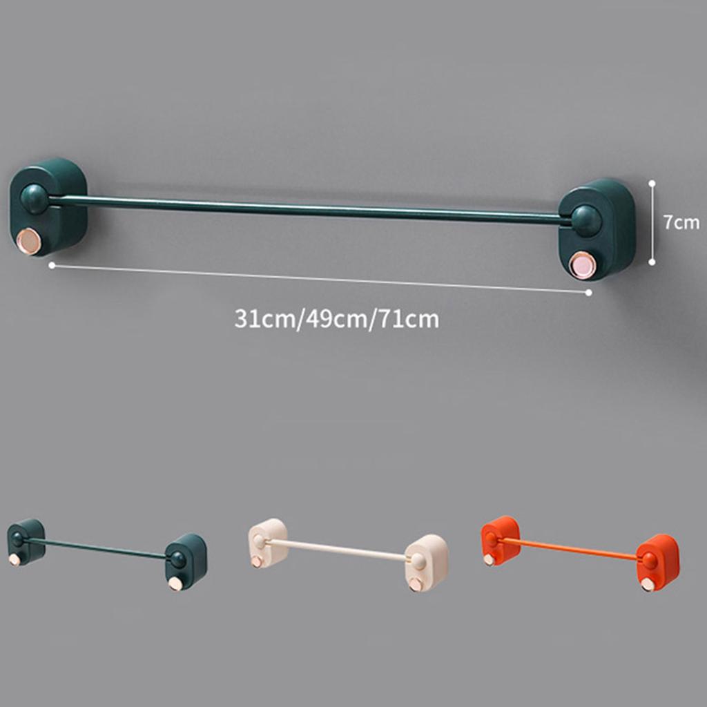 Bathroom Single Towel Rack Perforation Free Wall Mounted Towel Bar Bathroom AccessoryWhite Lengthened