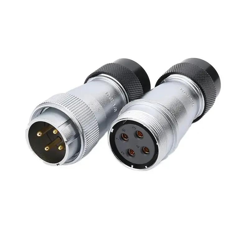 WEIPU WS32 TD+ZD 4 6 8 10 11 13 19Pin Docking Power Circular Connector M32 Soldering Single Wire Cable Adapter Aviation Plug