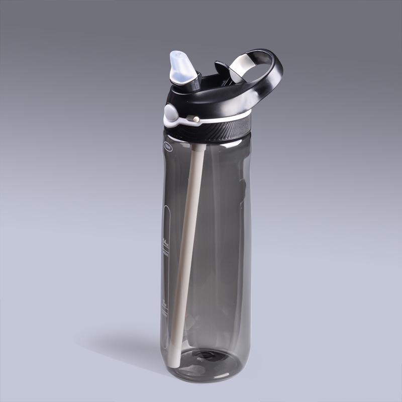 Tritan Large Capacity Portable Sports Water Bottle with Straw - Stylish Plastic Cup for Adults.