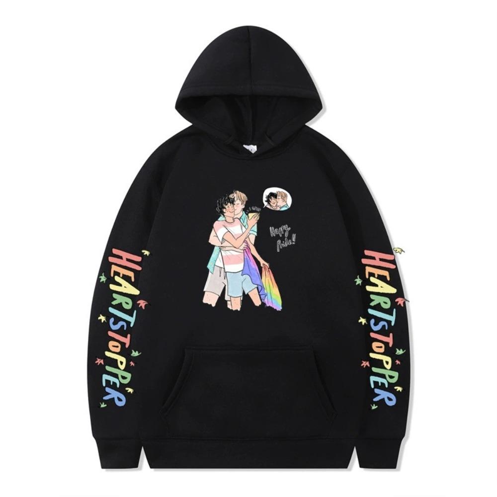 Mode Unisex Lässig Heartstopper Hoodies Sweatshirt Outdoor Sport Cosplay Nick und Charlie Pullover Hoodie Große Größen Cosplay Kostüm