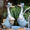 Creative Garden Statues Pretty Exquisite Resin Duck Sculptures Standing Shelf