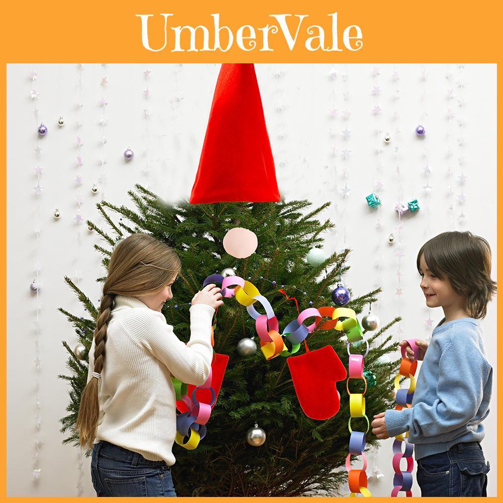 Creative Polyester Christmas Tree Topper Star With Elegant Hat Nose And Gloves