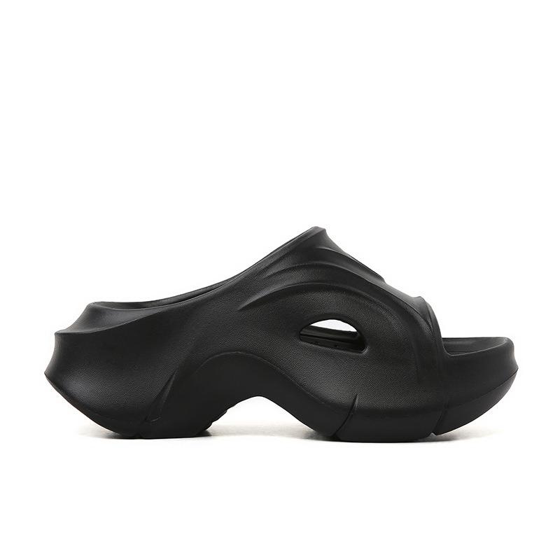 Midsummer~ One Word with Casual Thick-soled Heightening Slippers Sandals for Women To Wear Outside Summer