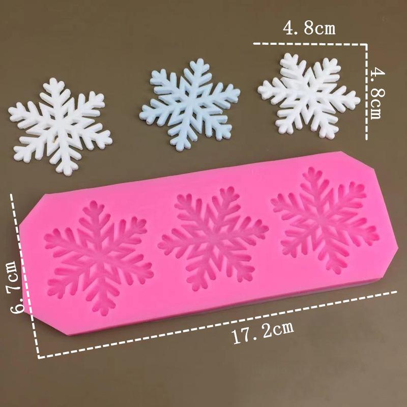 Рождественская форма снежинки помадка пищевая силиконовая форма для шоколада украшения для торта